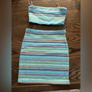 Striped Multicolor Knit Princess Polly set